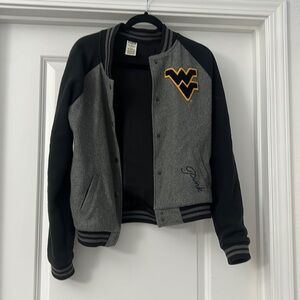 Pink varsity jacket